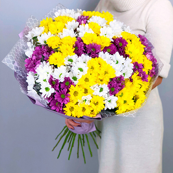 Döşemealtı Çiçekçi Çok Renkli Kasımpatı Buketi