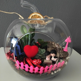  Döşemealtı Çiçek Siparişi Sevgililer Günü Teraryum