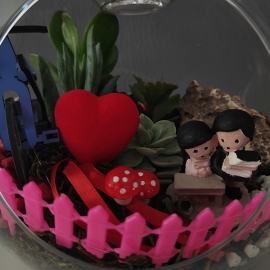  Döşemealtı Çiçek Siparişi Sevgililer Günü Teraryum