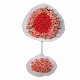  Döşemealtı Çiçek Siparişi Düğün ve Açılış Çiçeği 8 (İki Katlı Çelenk)